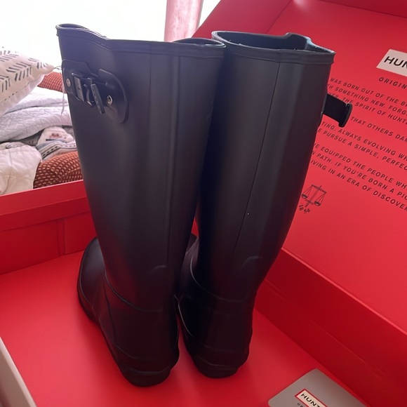 Hunter Black Original Tall Rain Boots - Picture 3 of 6